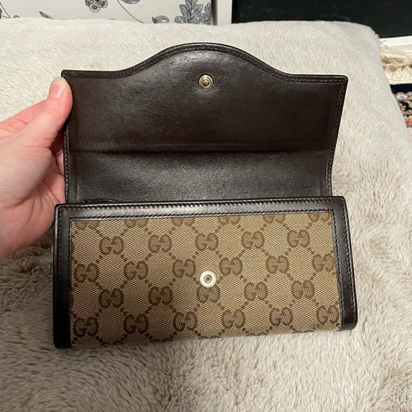 EUC Gucci Double GG Sukey Continental Long Wallet w/signature GG Supreme canvas - Picture 8 of 16